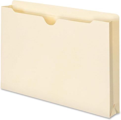 Smead File Jacket, Manila, Legal Size, Reinforced Straight-Cut Tab, 1-1/2" Expansion, 50 per Box (76540)