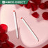 Kaco FIRST Gel Ink Pens, 2 Pieces Cute Heart Pen Set with 4 Extra Black Refills (2 White)