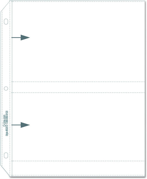 C-Line Clear Photo Pages for Four 5 x 7 Photos, 3-Hole Punched, 11.25 x 8.13, 50/Box