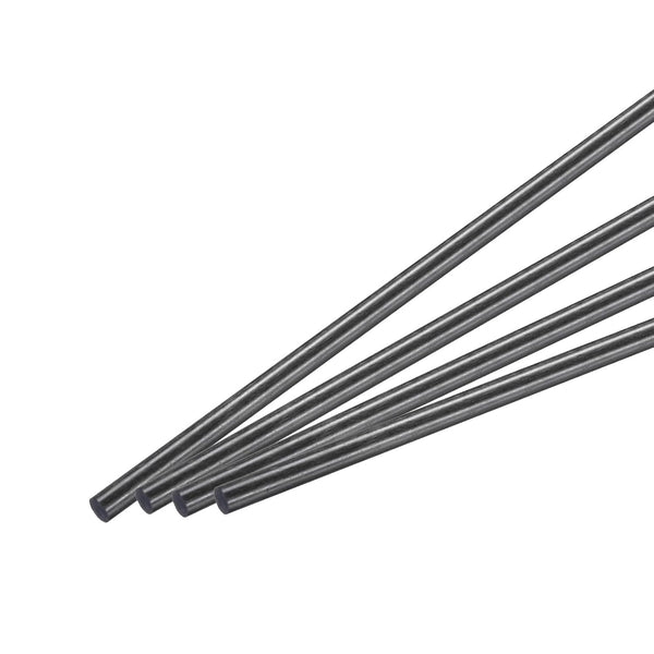 MECCANIXITY 4 Pack Carbon Fiber Rod, 5mm x 150mm for RC Plane DIY Tool Wing Tube