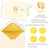 50-Pack 4x6 Inch 300gsm Crisky Embossed Footprint Baby Shower Thank You Cards - Heavy Cardstock with Gold Foil