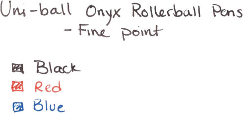 uni-ball 60143 Onyx Roller Ball Stick Pen, Black Ink, Fine Dozen