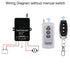 168 5V 48V /10A,Linear Winch Waterproof Forward Reverse Remote Control Switch up to FT,DC to Actuator Controller