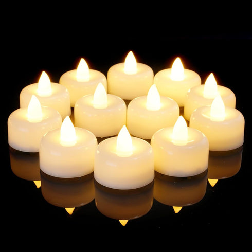 Amagic 100Pack Flameless LED Tea Lights Candles Battery Operated, Electric Fake Tealight