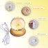DONGKER Daisy Decor Night Light,Dandelions Crystal Ball Light with Wooden Base & Resin Cover for Valentine's Day