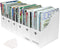 Evelots Magazine File Holder Organizer Box (6, 12, or 24 Pack) for Desk and Shelves, Includes Labels for Organization
