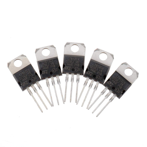 BOJACK IC 7812 Voltage Regulator - Output 12 V 1.5 A Integrated Circuits L7812 (Pack of 20)