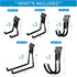 Slatwall Hooks, Heavy Duty Garage Slatwall Accessories, Slatwall Panel Hooks Assortment, Black (16 Pack)