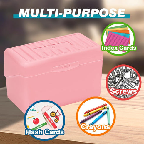 H4D 3x5, 3x5 3 Packs Index Card Holder Index Card Box Organizer Case, Flash Note Card Holder, (Pastel Colors)
