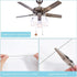 9Pcs 9 Summer CRASPIRE Sea Shell Ceiling Fan Pull Chain Style Acrylic Ocean Beach Seashell Marine Hanging Boho Pendant