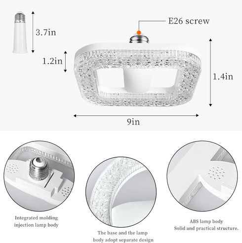 Bullishman 200W 2000LM E26 Bulb, 6000K 24 Bulb New Pattern imitation crystal pendant light , Equivalent Exceed LED