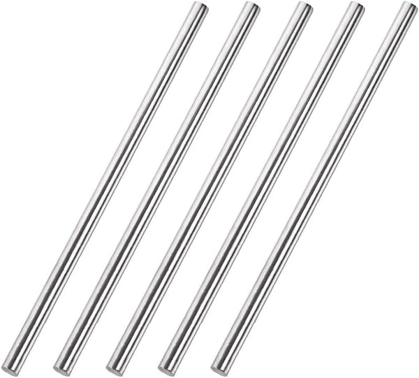 uxcell 5mm x 150mm 304 Stainless Steel Solid Round Rod, 5pcs for DIY Craft