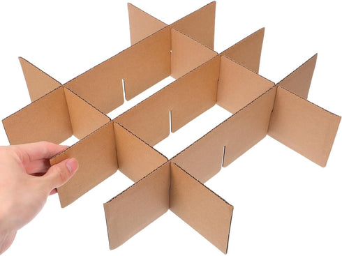 5-Pack 13.18x3.14 Inch MAGICLULU Cardboard Box Dividers, Carton Partition Inserts for Glassware Protection, Corrugated