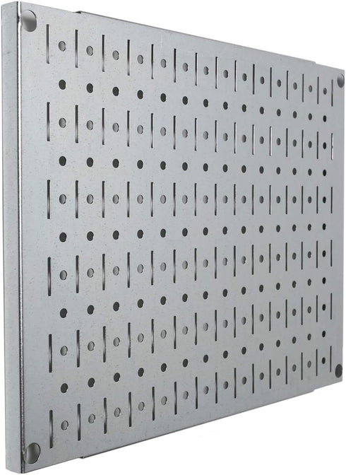 Pegboard Wall Organizer Tiles, Wall Control Modular Galvanized Steel Tiling Set, Four 12-Inch x 16-Inch Panels