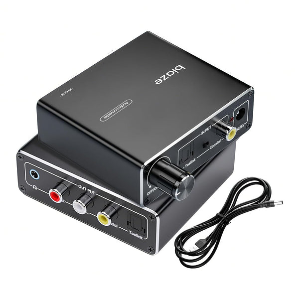 192KHz Digital to Analog Audio Converter, Upgrade Volume Adjustable DAC Digital SPDIF