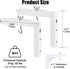 2-Be-Best 6 inch 84 lbs 38kg Universal Projector Screen Mount, Adjustable with More Hooks Projector Screen Wall Mount