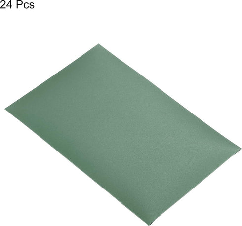 PATIKIL Gift Card Envelopes, 24 Pack Heart Shaped Clasp Mini Envelope for Birthdays Weddings, Dark Green