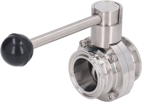 Thonlai 304 (45mm 1.8in Sanitary Butterfly Valve Clamp Valve Stainless Steel with Quick Clamping Collar