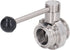 Thonlai 304 (45mm 1.8in Sanitary Butterfly Valve Clamp Valve Stainless Steel with Quick Clamping Collar