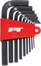 Performance Tool W1392 Heat Treated Alloy Steel Metric Hex Key Set with Storage Holder, 9 Piece Set (15-10mm) by Performance Tool