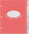 Jot & Mark Blank Recipe Binder Dividers with Tabs, Six Customizable Organizers for 8.5"x9.5" 3-Ring Binders