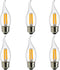 Sunlite 41519 LED Filament CA11 Flame Tip Chandelier Light Bulb, 4 Watts