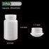YOKIVE 2 Pcs Chemical Storage Bottle, Wide Mouth Containers with Scale | Reagent Sample Sealing, Great for Laboratory, Store, Factory (White, 250-ML) by YOKIVE