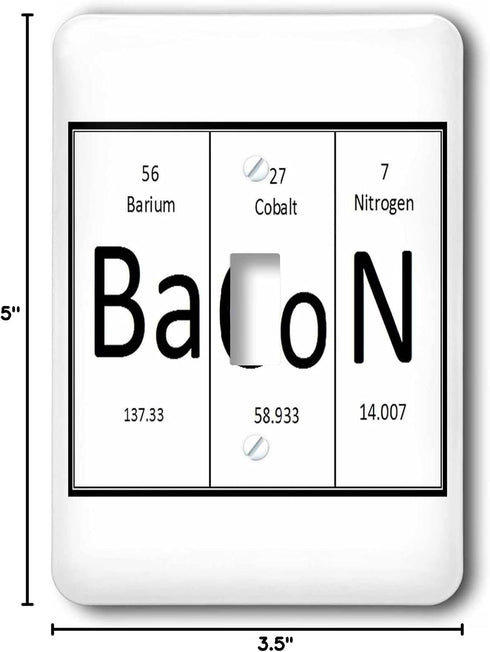 Bacon Single Toggle Switch Plate - Fun Home Decor