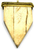 Bone Arrow Pendant | Flat Pointed Arrow Shaped Natural Ox Bone Pendant | Focal Pendant with Dotted Gold Cap | Light
