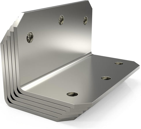 KOMOHOM 4 Inch 4" 2" 2" 90 Duty4 L Brackets Corner Braces for Wood L Right Angle Bracket, x x Metal Joint Bracket