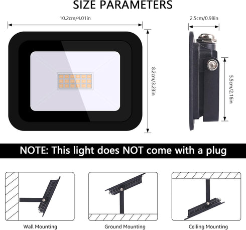 10W 20W 30W 50W 100W 110V 20W MIHEAL Ultra-Thin LED Flood Light Spotlight Led Search Lamp Floodlights for Outdoor