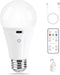 Powfloven Rechargeable Light Bulbs with Remote Control and USB Charging; Dimmable Battery Operated