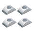 12Pcs Silver M8 Solid Half Moon Nuts, Washer Spacer Furniture Hardware Accessories for Connect (27mm x 14mm)
