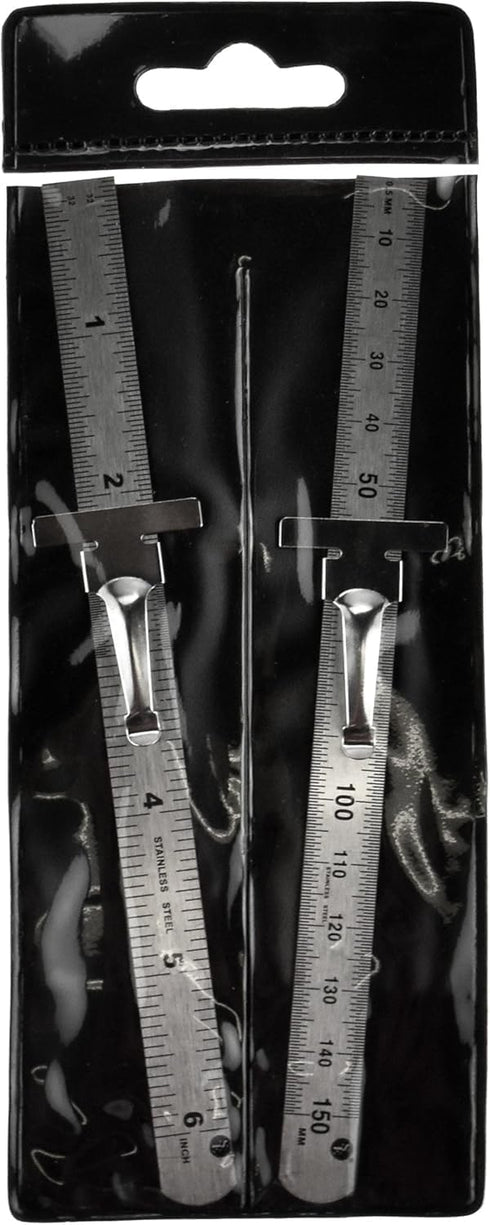 Set Set 2 925PSR-2 SE Stainless Steel SAE Metric Ruler - Stainless Steel Precision Ruler Measuring Tool - Detachable