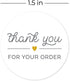 Thank You for Your Order Stickers / 500 Thanks from The Heart Business Labels / 1.5" Customer Appreciation Package