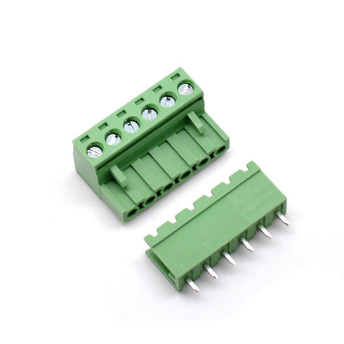Oiyagai 10 Set 6-Pin 5.08mm Pitch Male Female PCB Screw Terminal Block