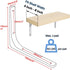 4 Inch 4 Inch, 4Pcs SAYAYO Heavy Duty Floating Shelf Bracket x Stainless Steel Wall Shelf Brackets & Supports Brushed