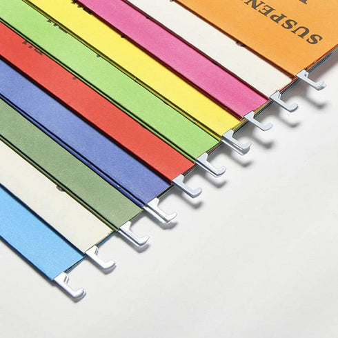 SUPVOX 10pcs Colorful A4 Hanging File Folders, Mixed Color Suspension File Holders for Organizing Documents