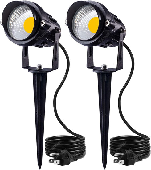 SUNVIE Outdoor Landscape LED Lighting 12W Waterproof Garden Lights COB Led Spotlights