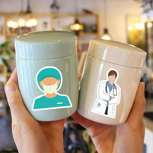 FUNWING Medical Nursing Stickers| Doctor Nurse Waterproof Vinyl Decals for Water Bottles Laptop Luggage Cup Computer
