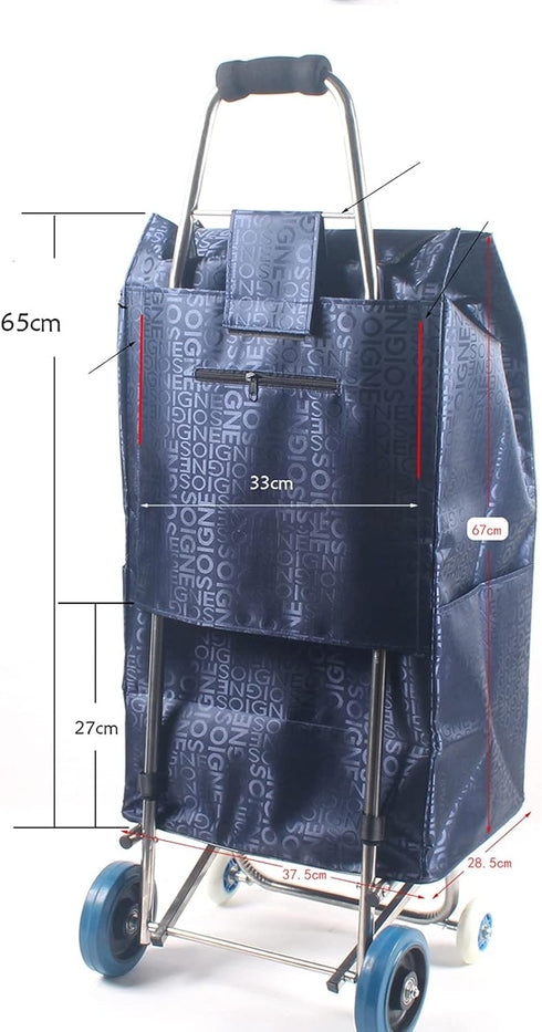 SH-gwtc 72L (Size:14.8 11.2 x26.4 Shopping Cart Bag/Trolley Replacement Bag Oxford Cloth Waterproof Storage