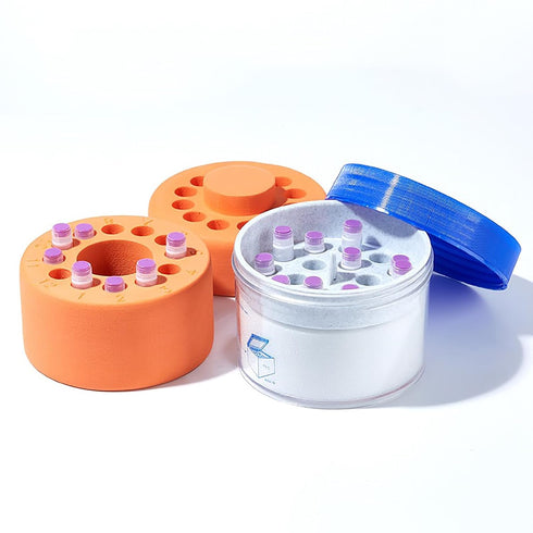 Cryogenic Storage Box, Polycarbonate Jar for 1.5/2.0mL Cryogenic Tubes, 18 Place