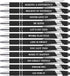 AUAUY 12 PCS Snarky Office Ballpoint Pens Set, 1 mm Black Ink, 12 Replacement Refills, 2 in 1 Stylus Pen, Funny Pens