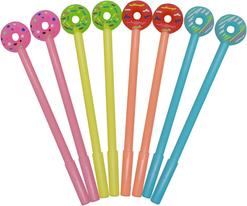 Maydahui 28PCS Cute Kawaii Donuts Gel Pens Black Ink for Students Office Supplies Party