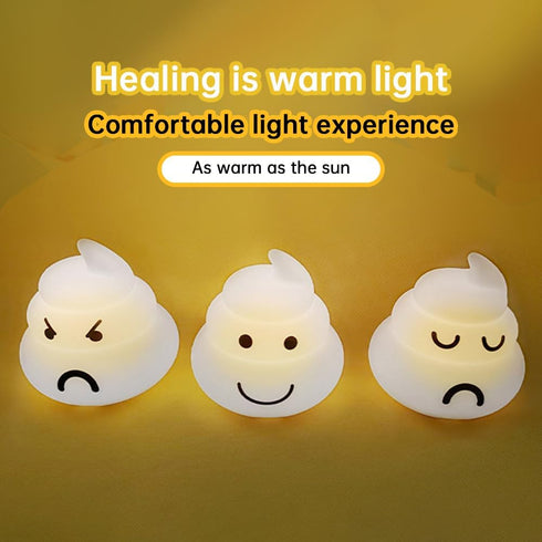 Karlak 3 Pack 3 Cute Poop LED Touch Night Emotion Night Lamp for Kids Toddler Baby Nursery Brightness Adjustable