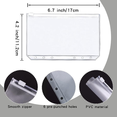 Money Saving Binder with 12pcs Zipper Envelopes, A6 Budget Planner for Managing Budgets and Saving Money (Gray-7.4IN)