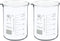 PATIKIL 150ml Low Form Glass Beaker, 2 Pack 3.3 Borosilicate Glass Graduated Measuring Cups with Spout for Kitchen