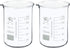 PATIKIL 150ml Low Form Glass Beaker, 2 Pack 3.3 Borosilicate Glass Graduated Measuring Cups with Spout for Kitchen