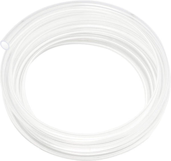 3/8’’ ID × 1/2’’ OD - 25 ft Clear Plastic Vinyl Tubing, Flexible PVC Hose for Water, Air, Oil Transfer