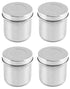 QWORK Stainless Steel Ointment Jar with Lid, 4 Pack Medical Container Jars 10 oz for Liquid, Cotton Ball, Gauze, Swab